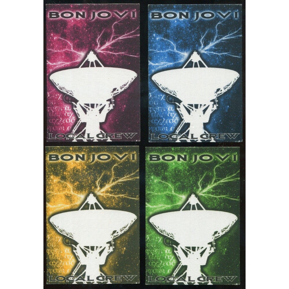 Vintage 2003 Bon Jovi Concert Backstage Pass Local Crew Lot of 4 Different